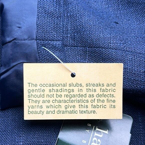 NWT Harve Benard Blue Linen Blazer Single Button Front  US 10 Vintage - Picture 11 of 12